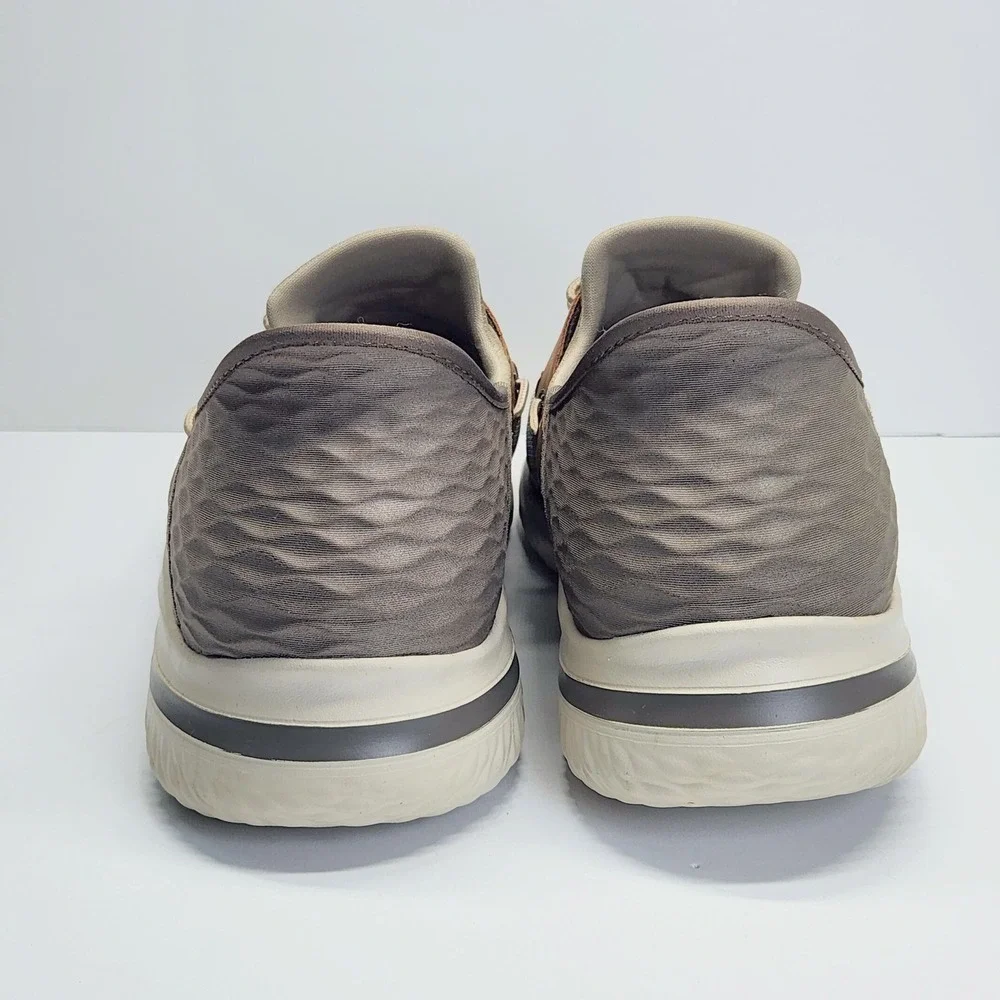 Skechers Slip-Ins Shoes Mens Size 14 Beige Knit Boat Comfort Casual 210606W